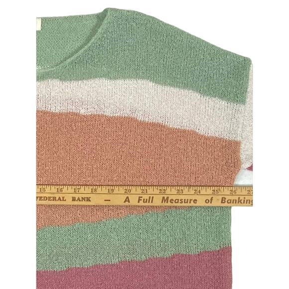 Adora Womens Sweater Size Small Multicolor Pastel Very Oversized Boxy - Picture 7 of 8